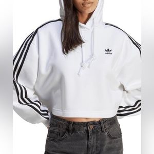 NWOT adidas Originals Classic Crop Hoodie - White